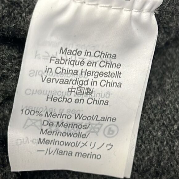 Madewell Heather Gray Merino Wool Pullover Sweater Dress w/ Button Accent-Medium - Picture 15 of 16